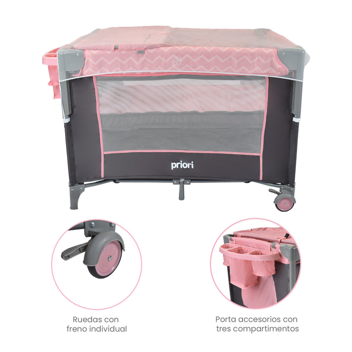 Cuna Colecho Bebe Priori Avanti Rosa