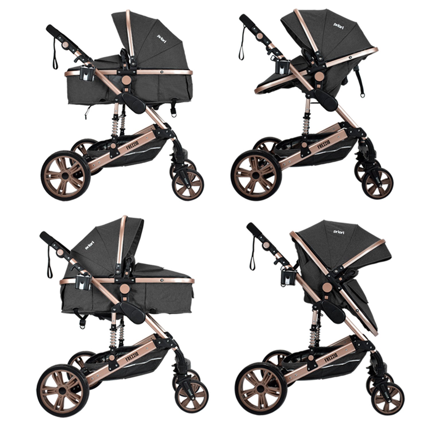 Coche bebe FREZZIO Priori Moises Gris Oscuro