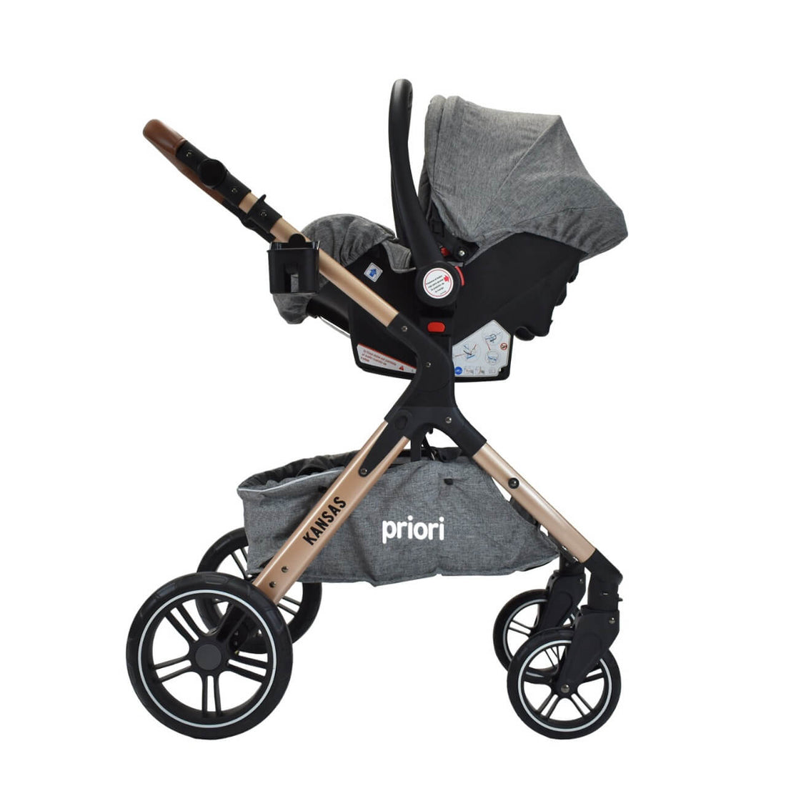 Coche Bebé Moises Ts Kansas Priori 4en1 Gris