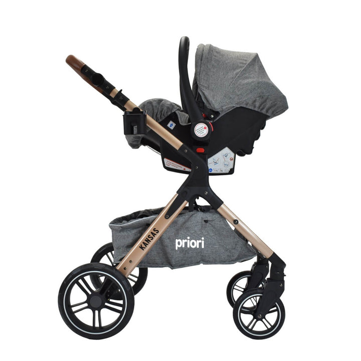 Coche Bebé Moises Ts Kansas Priori 4en1 Gris