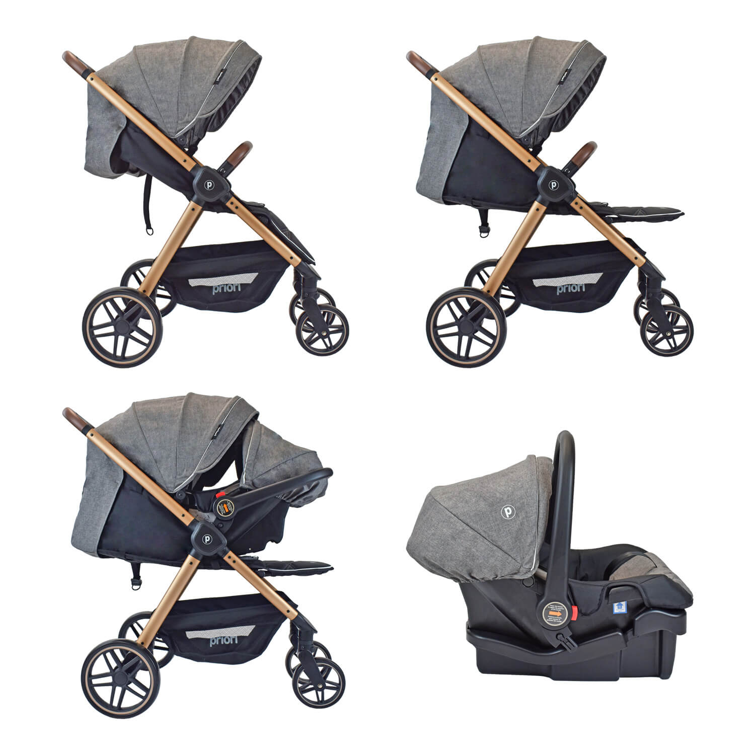 Coche Bebé Priori Maverick Ts Gris