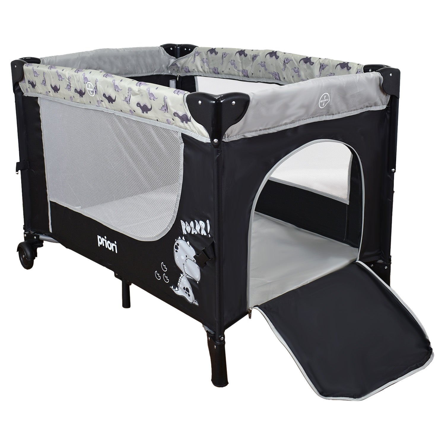 Combo Cuna Colecho Madison Negro+Colchón Ortopédico PB2384
