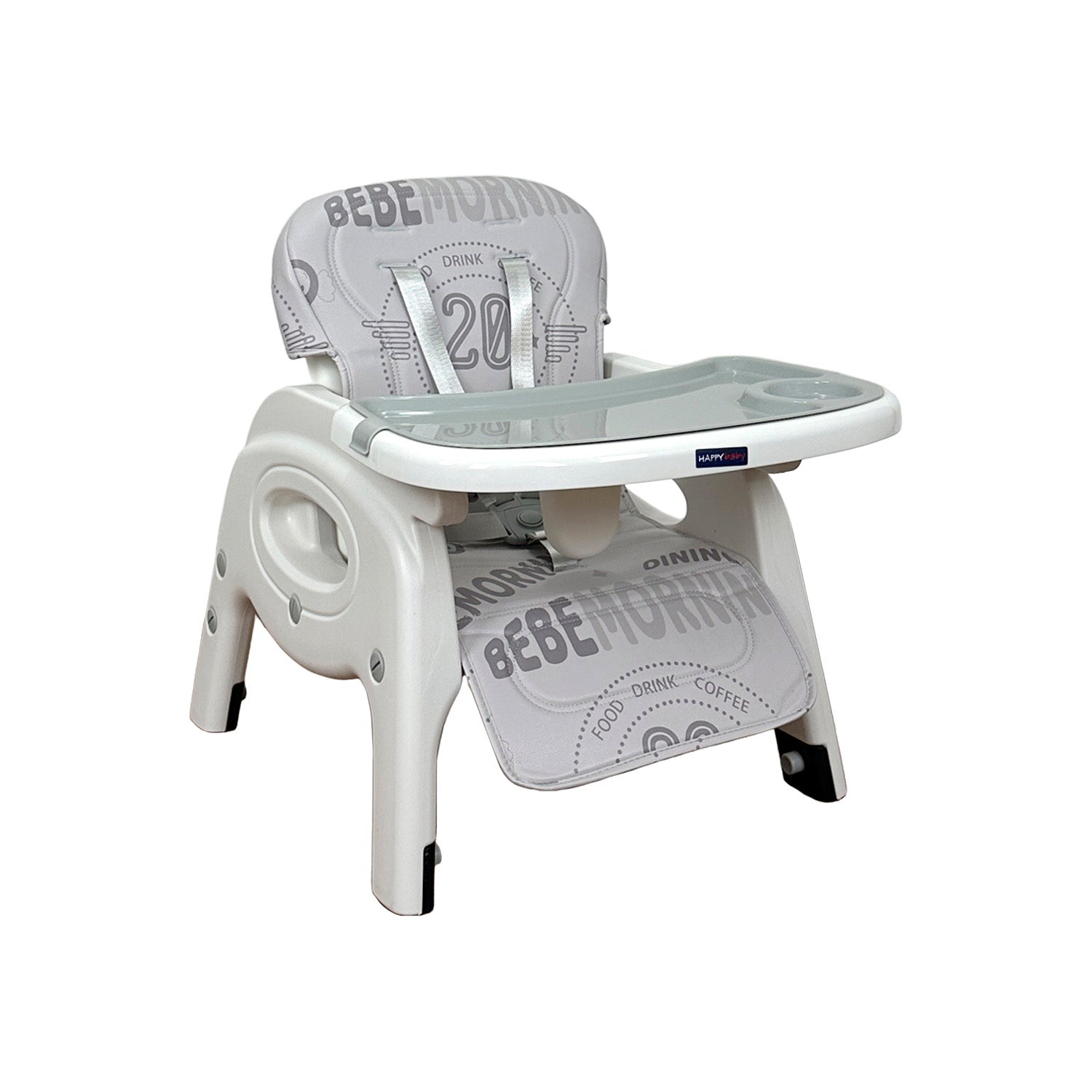 Silla Comedor Bebe Duna Happy Baby Gris
