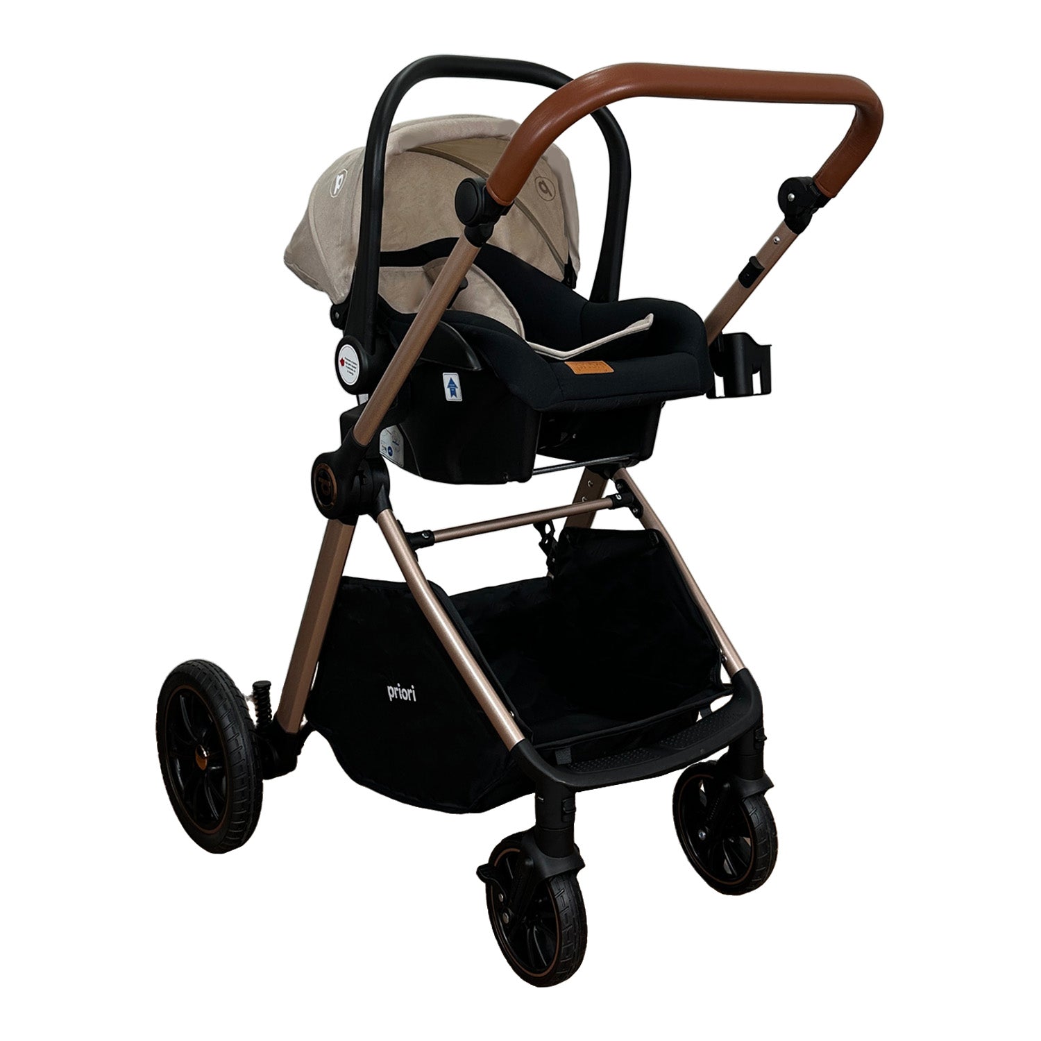 Coche Bebe Travel System Snow Priori Beige