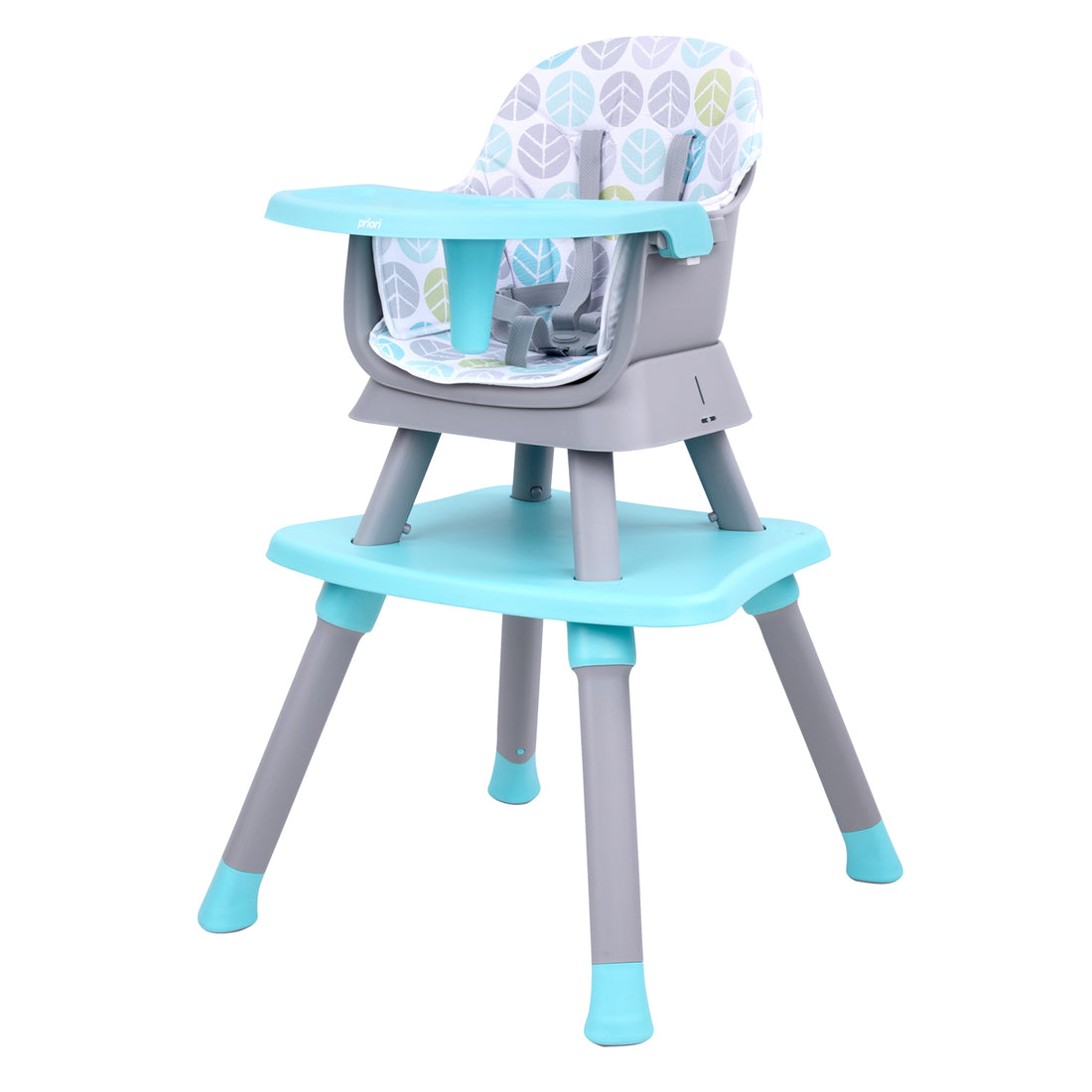 Silla comedor bebe 6en1 Priori Sidney Azul (Empaque Deteriorado)
