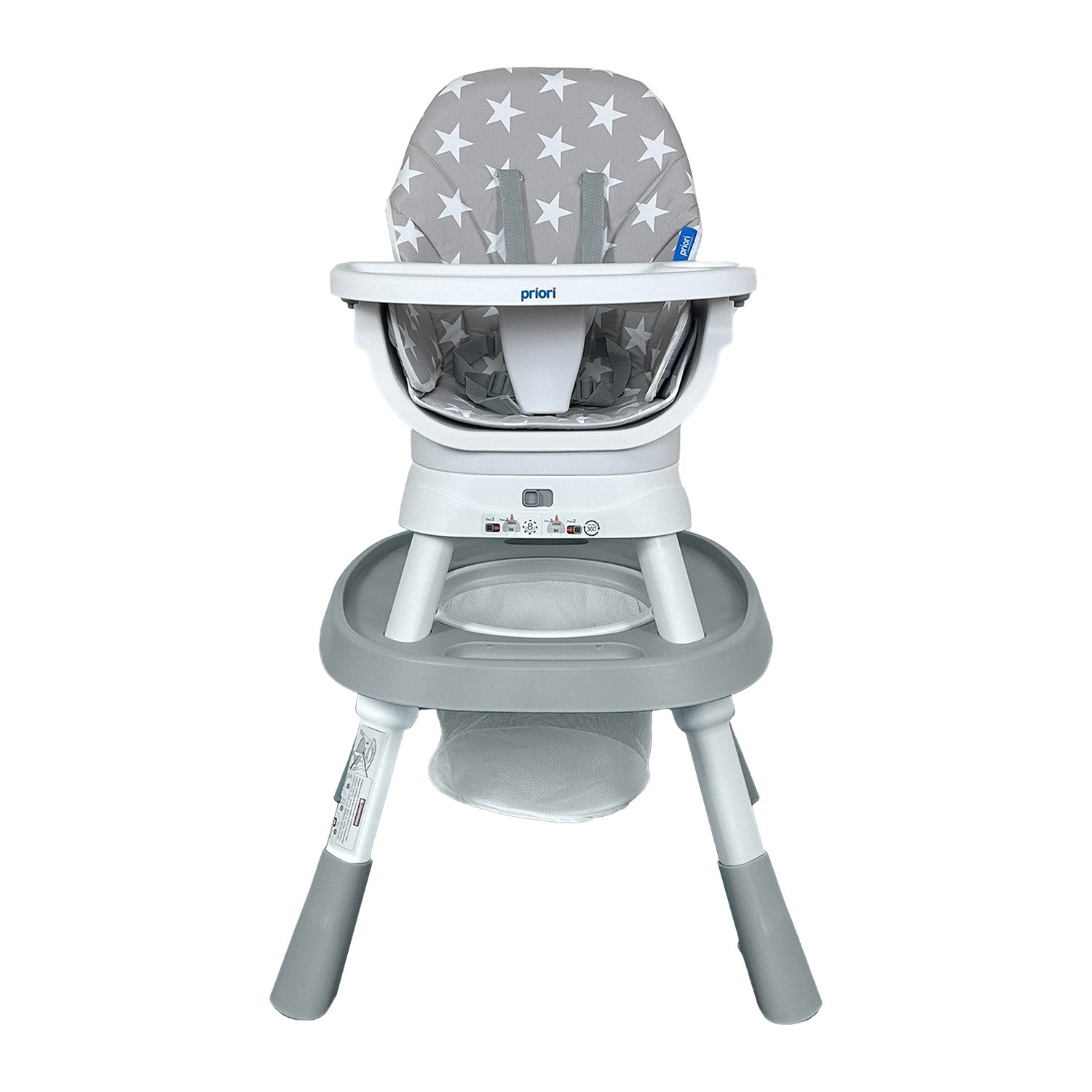 Silla Comedor bebé 12 en 1 con Giro 360 Yae de Priori Gris