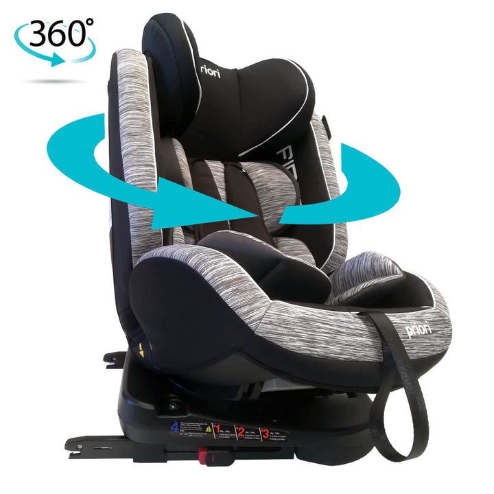 Silla Carro Bebe First 360° Negro Gris Priori