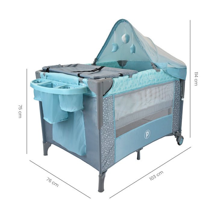 Cuna Colecho Bebe Priori Ariel Sky Celeste
