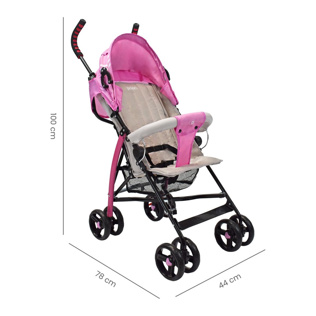 Coche Paseador Bebe Ppa Rosa Priori