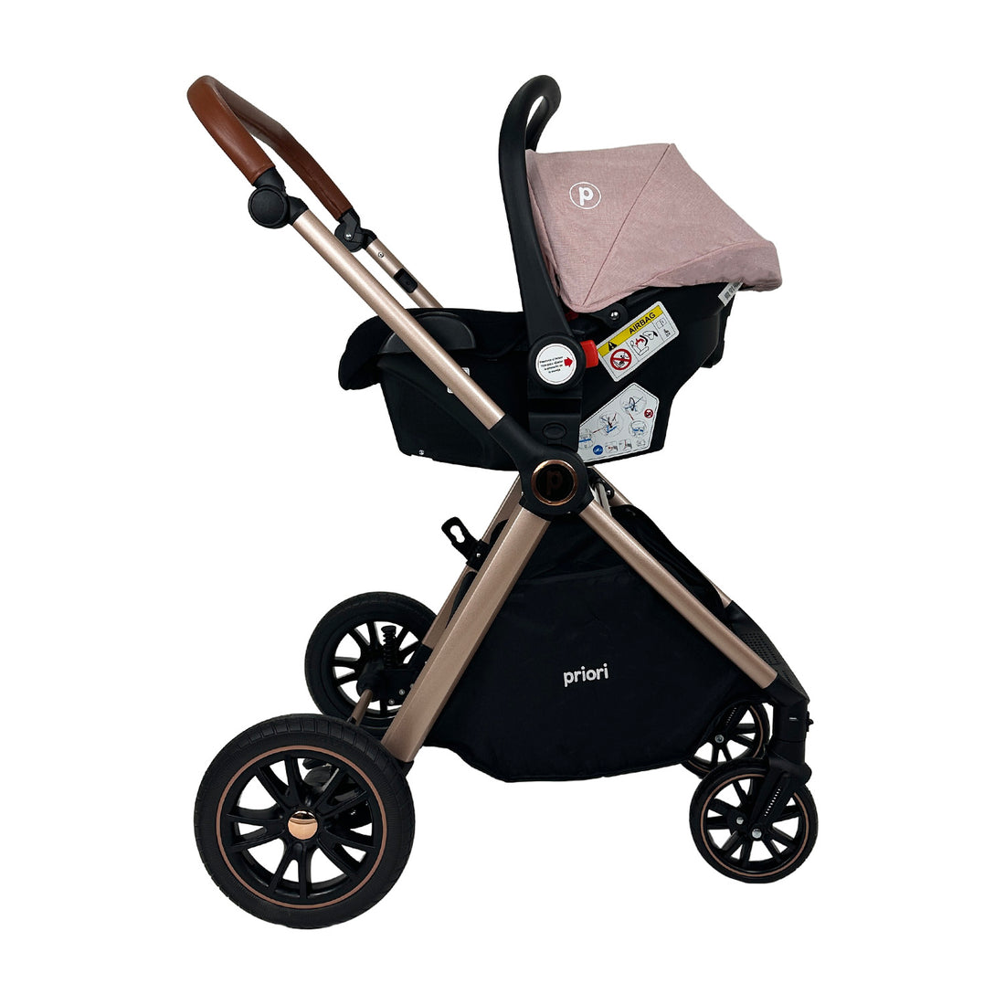 Coche Bebe Travel System Snow Priori Rosa