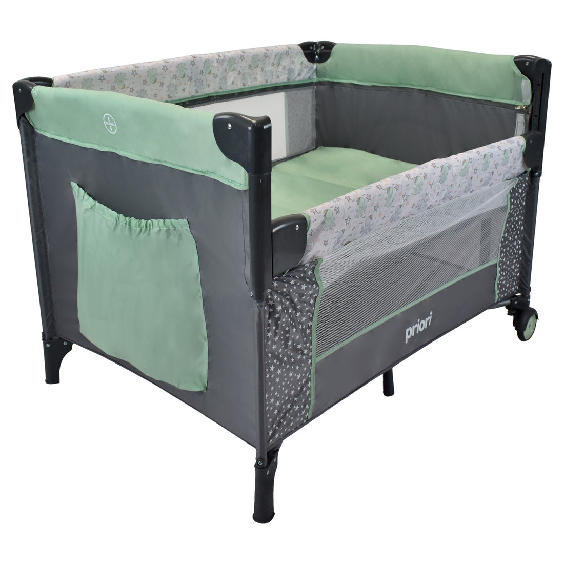 Combo Coche Nova negro +Cuna Ariel Octopus Priori Verde