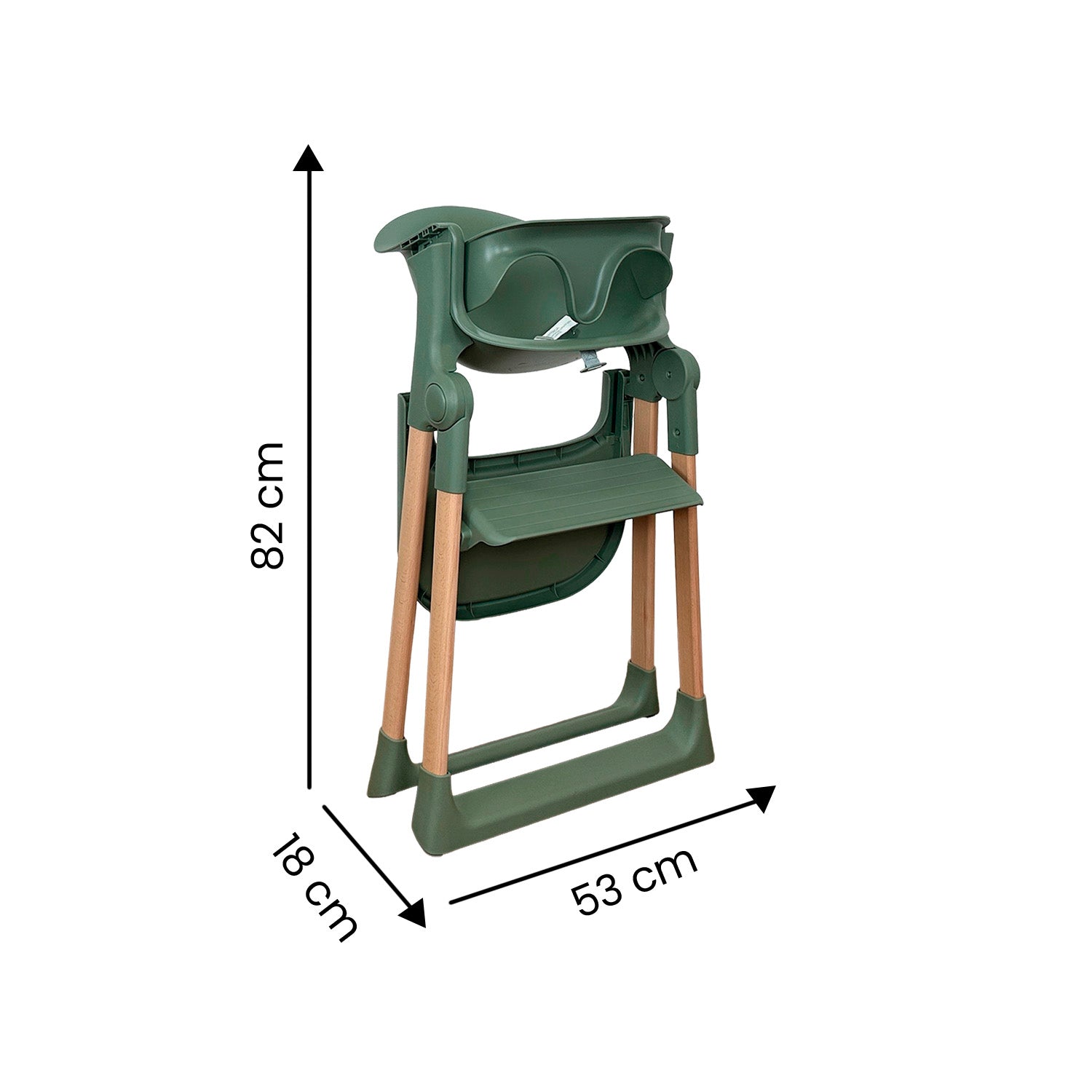Silla Comedor Bebe Multifuncional Amalfi Priori Verde