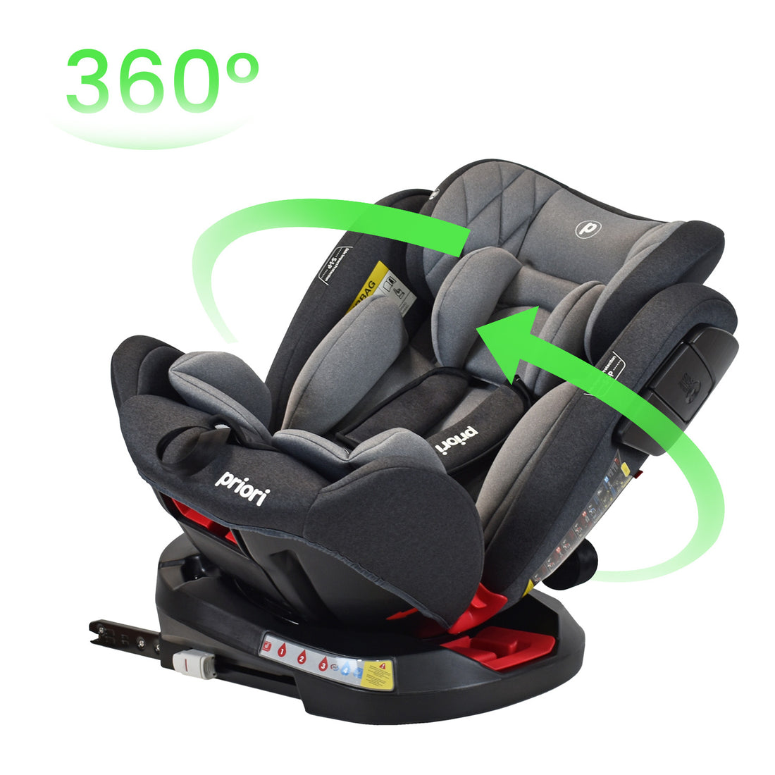 Silla De Carro Bebe Twist Con Isofix Gris Priori