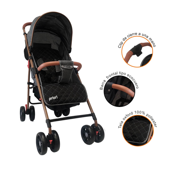 Coche Bebe Paseador Priori Park Gris