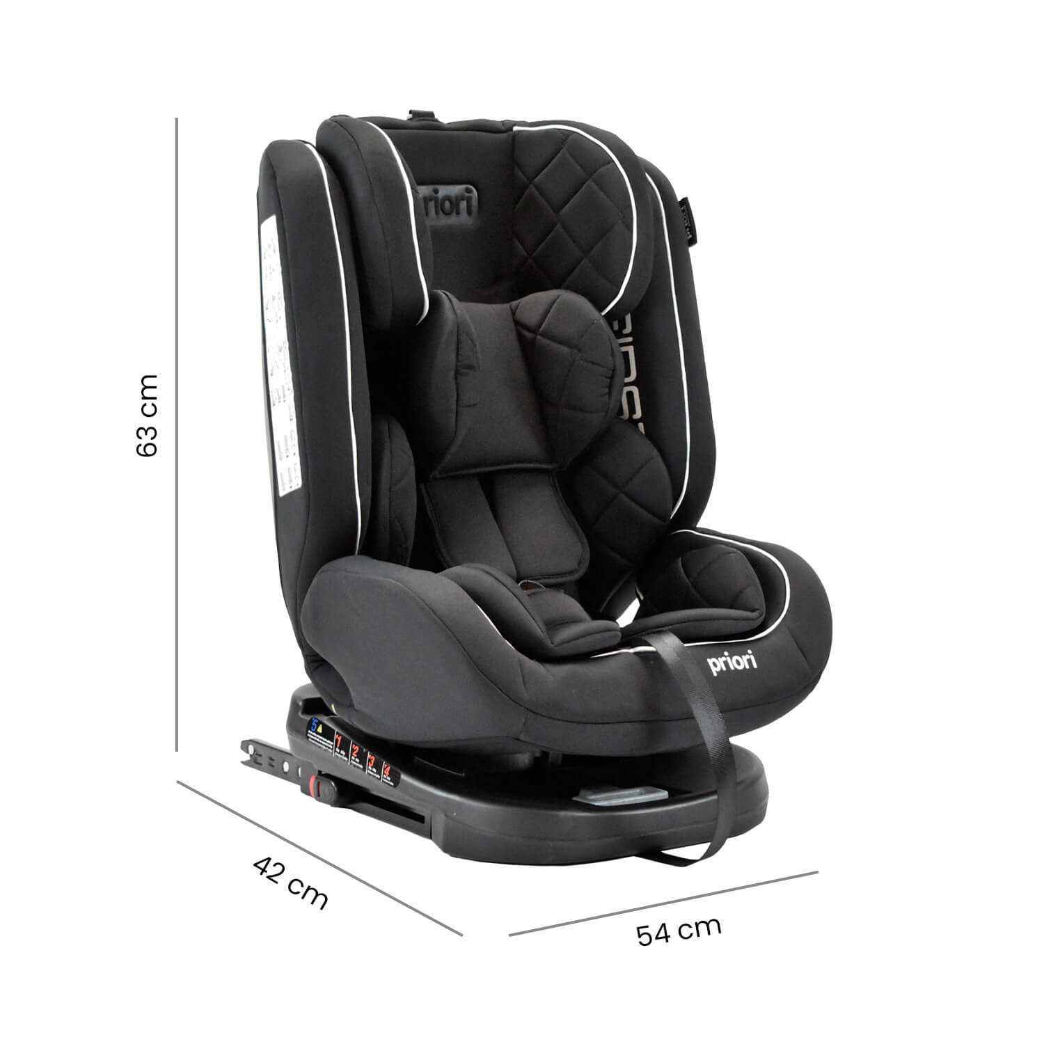 Silla Carro Bebe First 360° Negro Priori