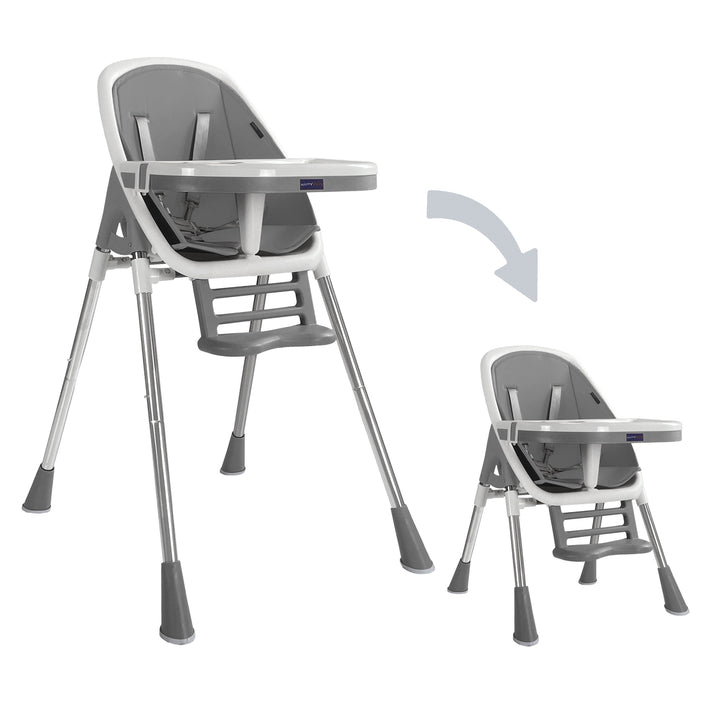 Silla comedor bebe 2en1 Happy Baby Nepal Gris