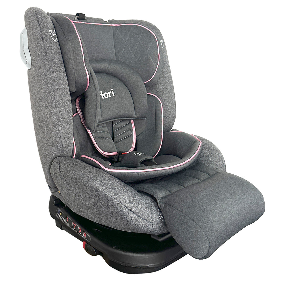 Silla Carro Bebe First Plus 360° Priori Gris Rosa