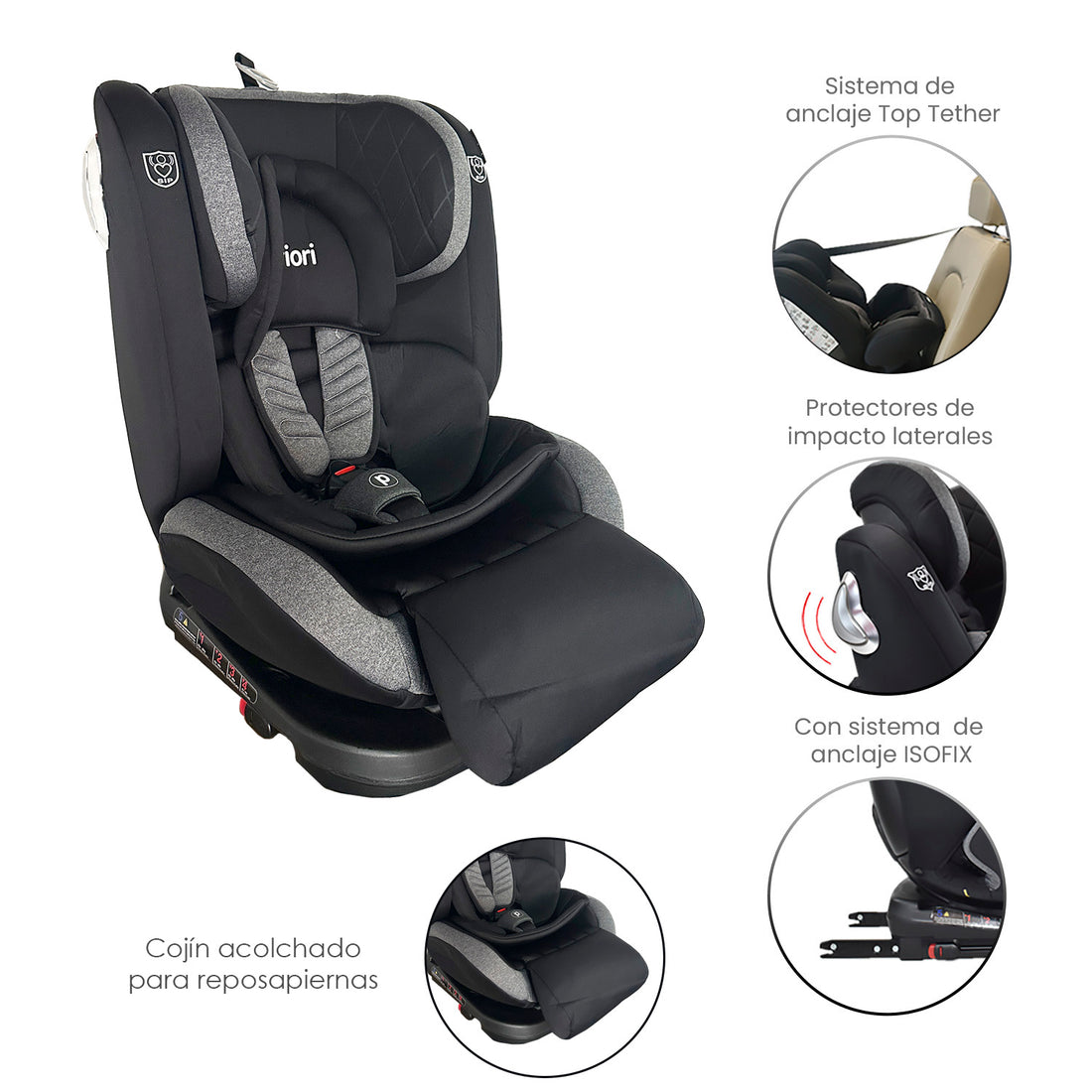 Silla Carro Bebe First Plus 360° Priori Negro