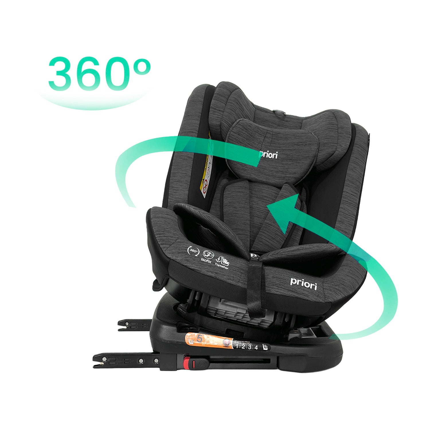 Silla Carro Bebé First Isize Coal Priori Gris Oscuro