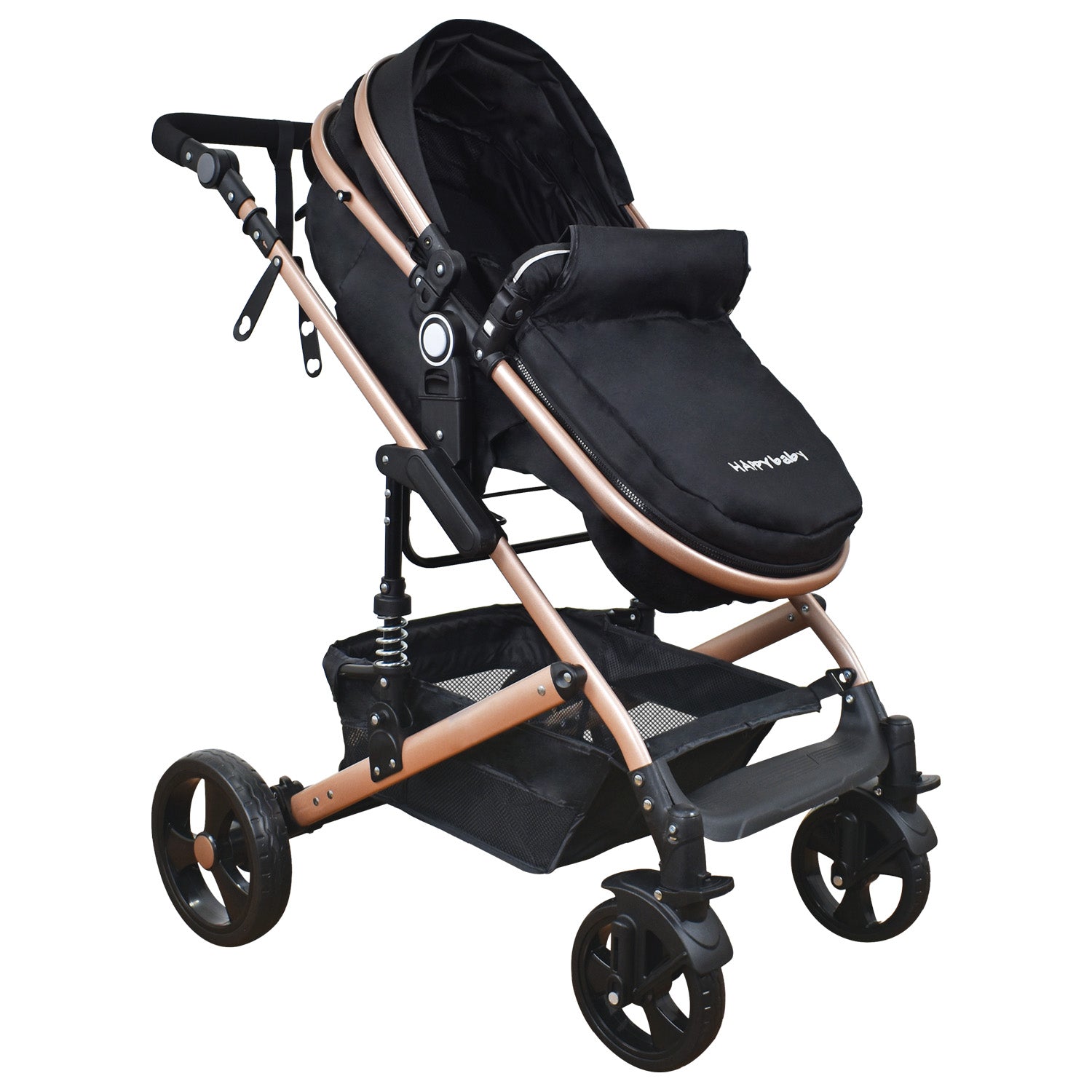 Coche Bebe Moises Happy Baby Negro Fj