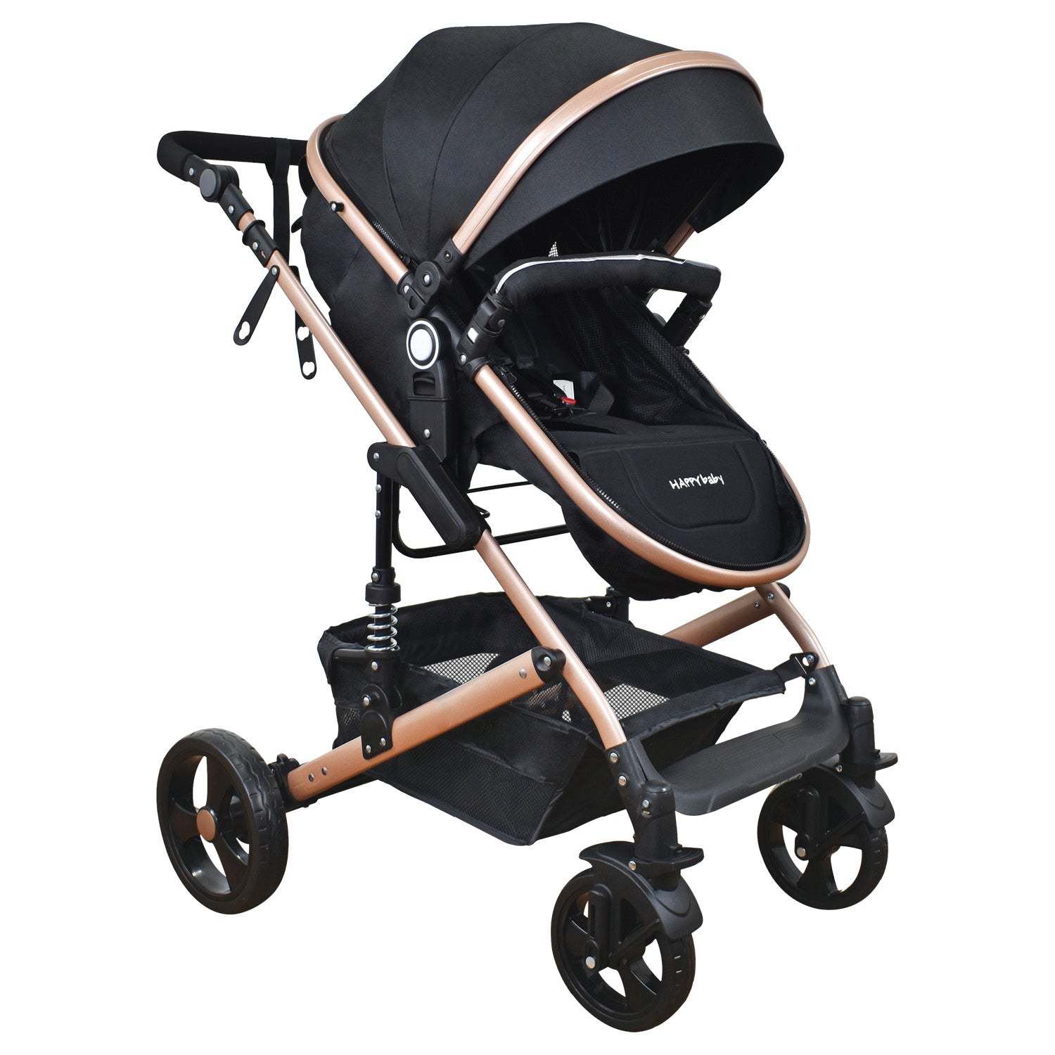 Coche Bebe Moises Happy Baby Negro Fj