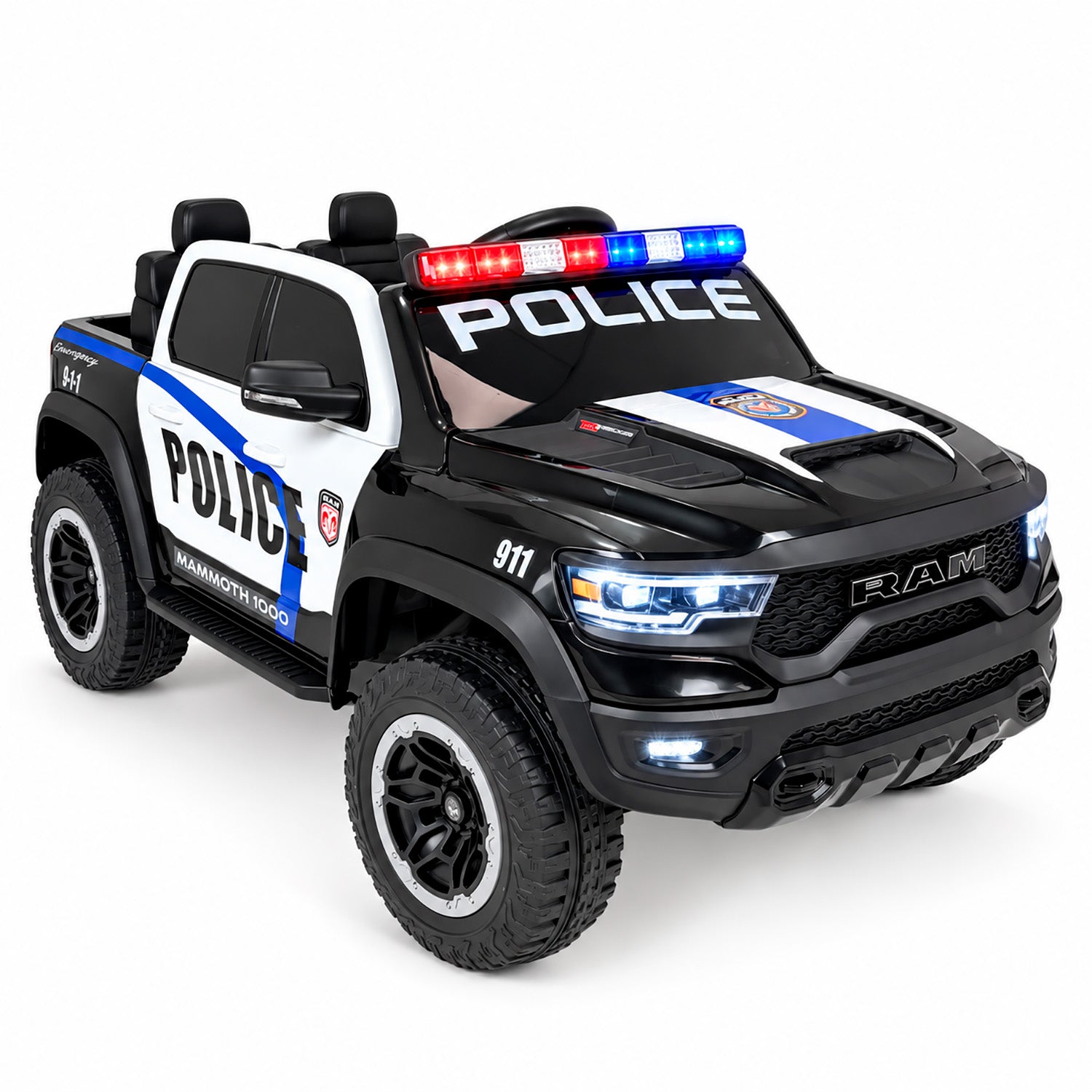 Carro Electrico Niño Niña Montable Police FL3988 12V