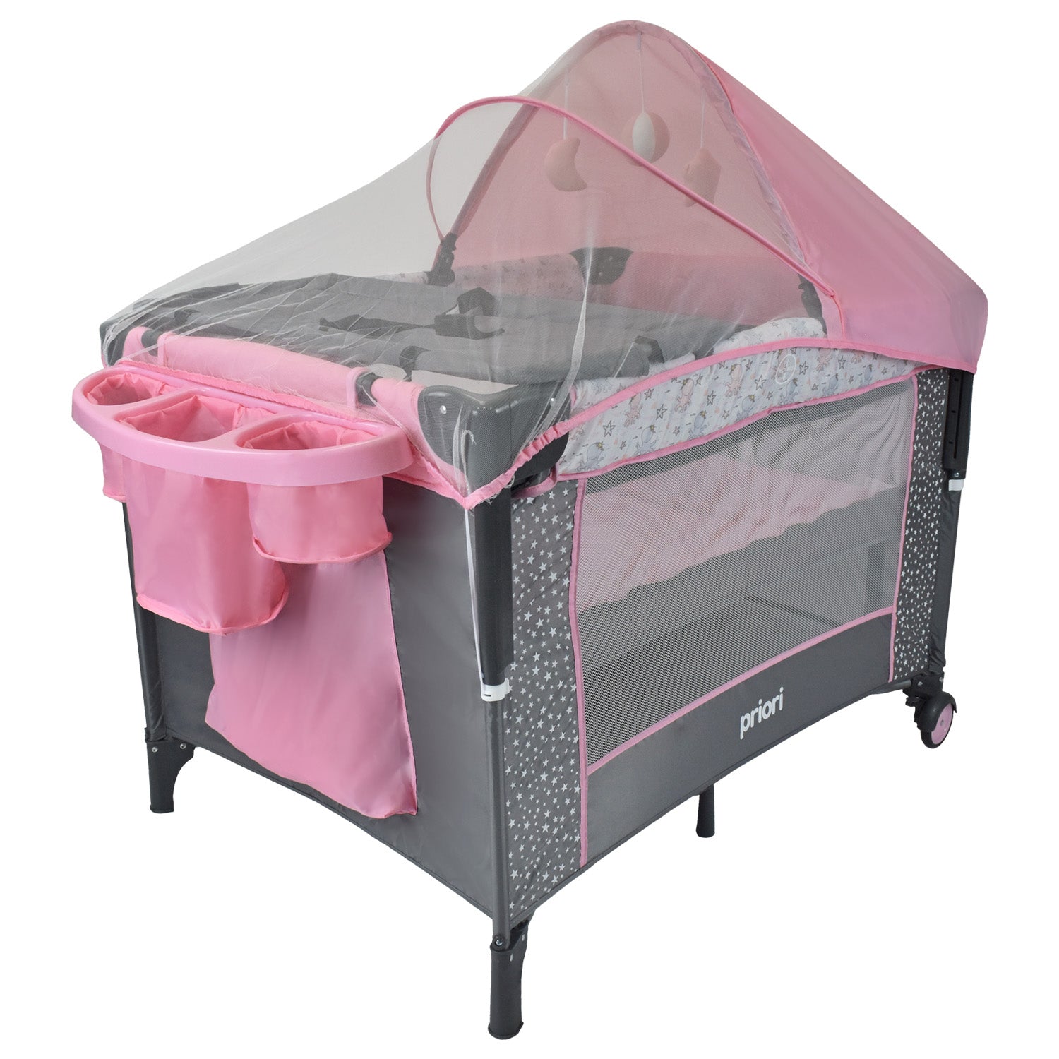 Cuna Colecho Bebe Priori Ariel Octopus Rosa