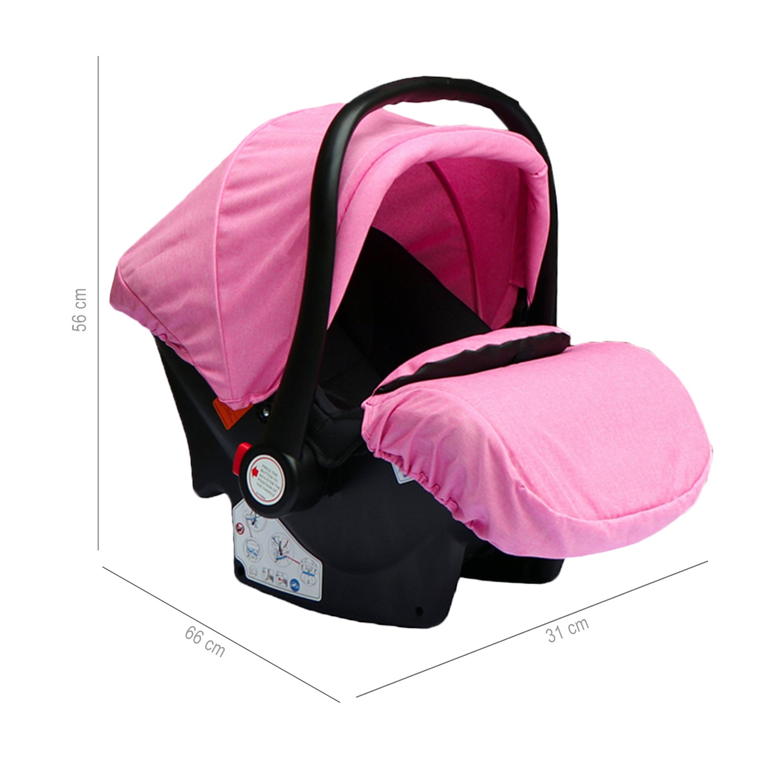 Coche Moises Bebe FREZZIO Priori 4en1 Rosa