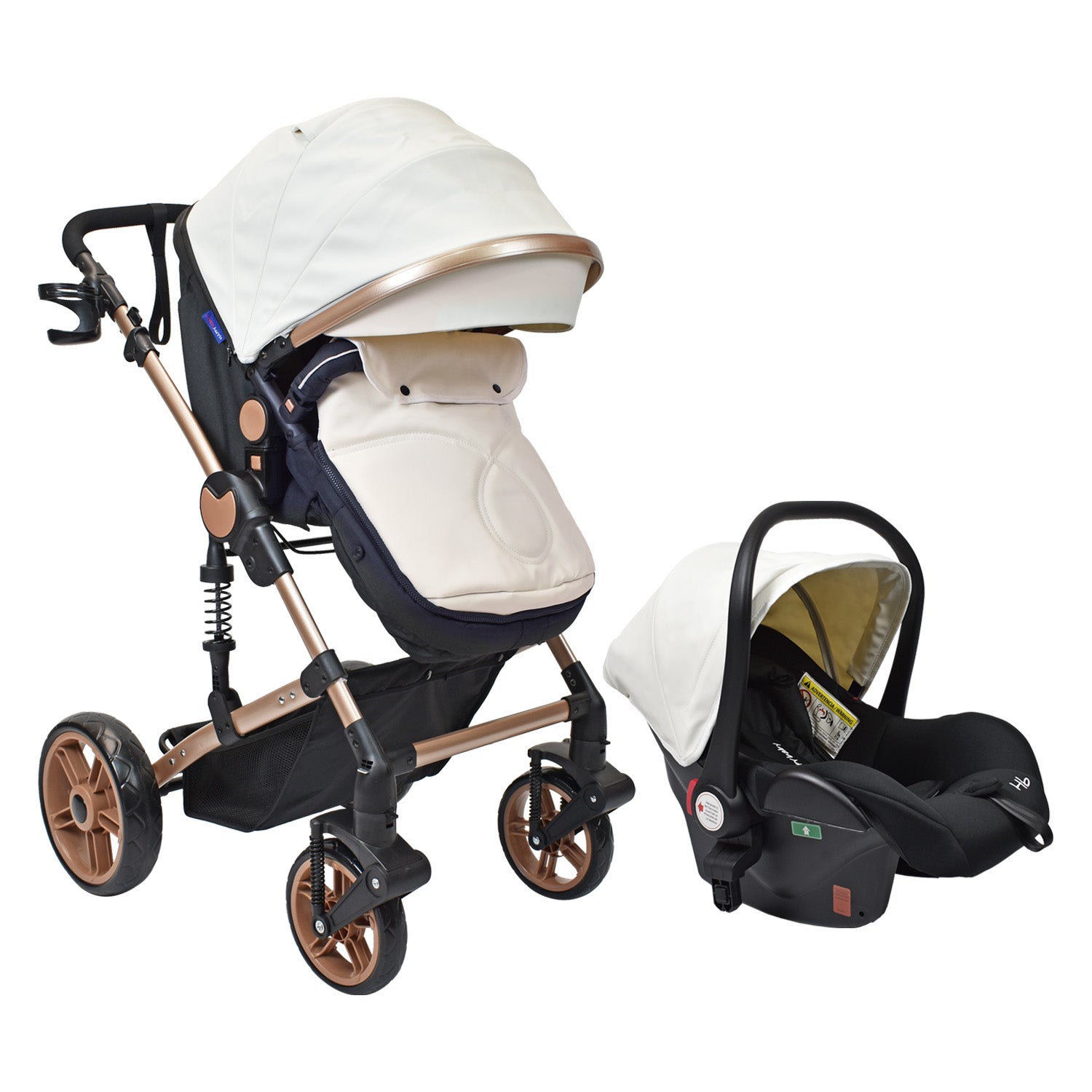 Coche Bebe Travel system Gadi Happy Baby Blanco