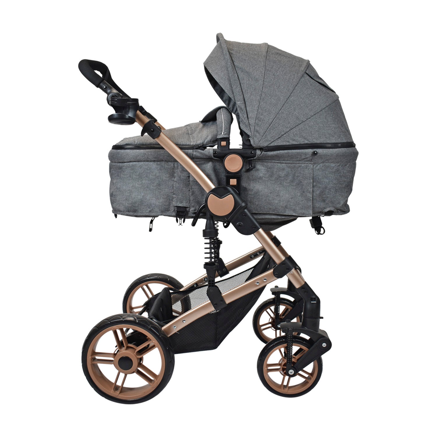Coche Bebe Moises Gadi Happy Baby Gris