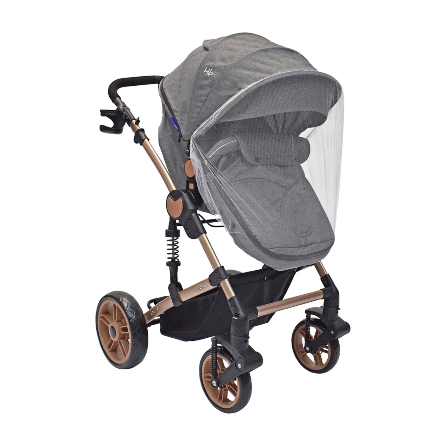Coche Bebe Moises Gadi Happy Baby Gris