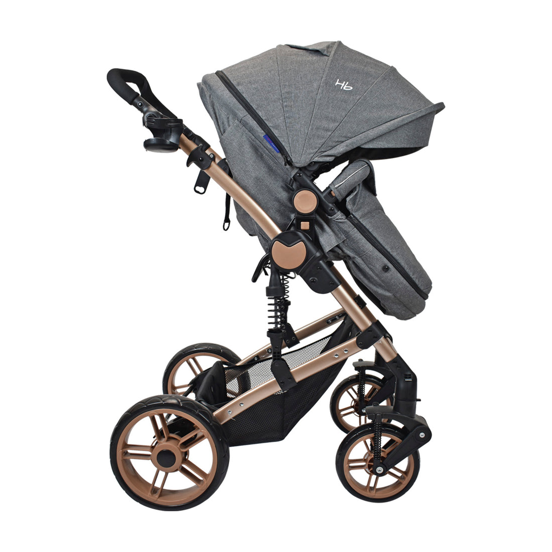 Coche Bebe Moises Gadi Happy Baby Gris