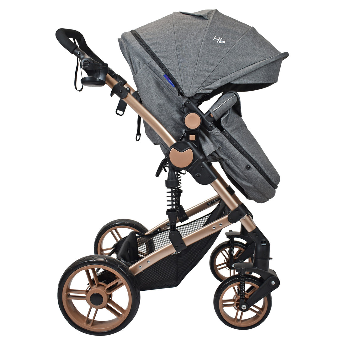 Coche Bebe Moises Gadi Happy Baby Gris