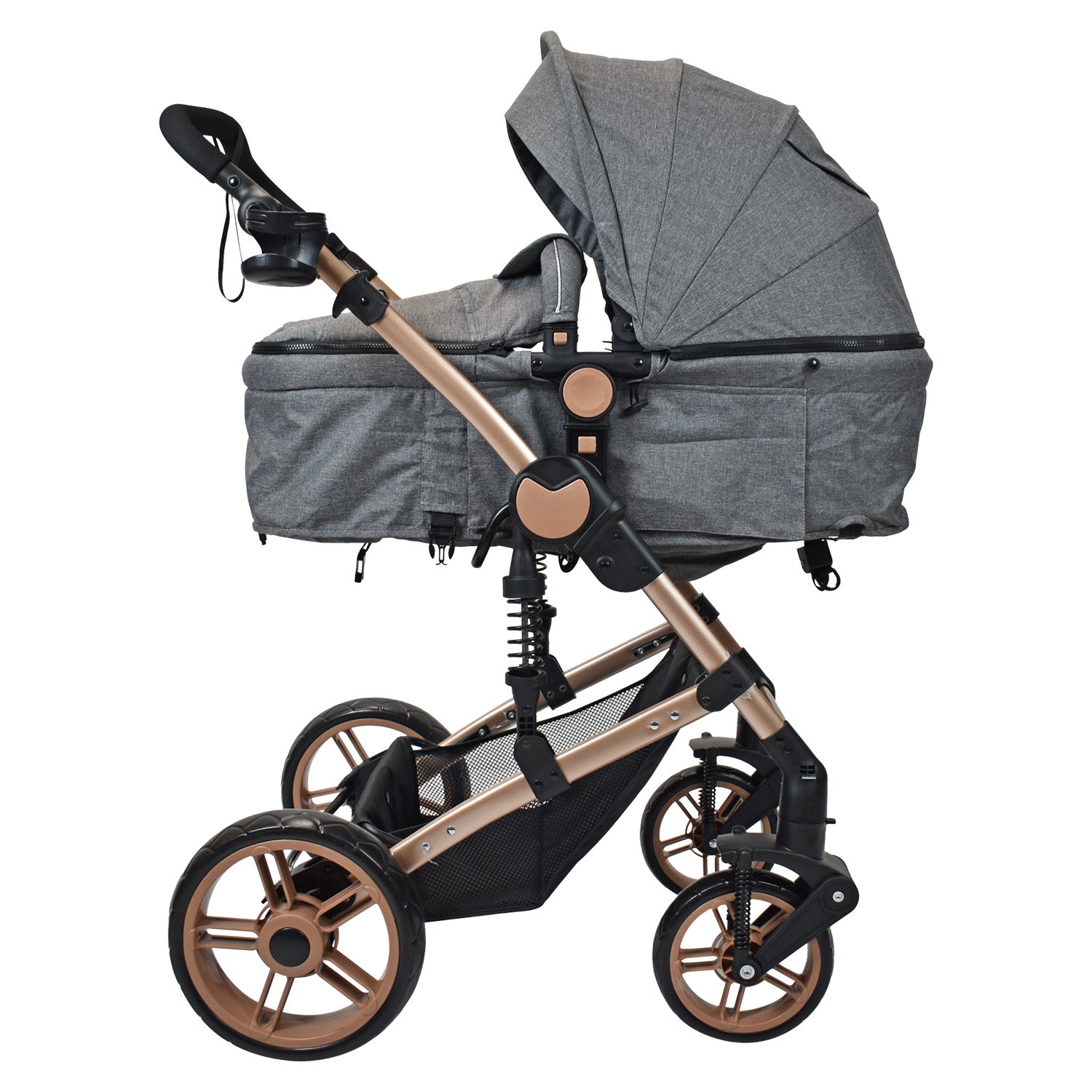 Coche Bebe Moises Gadi Happy Baby Gris