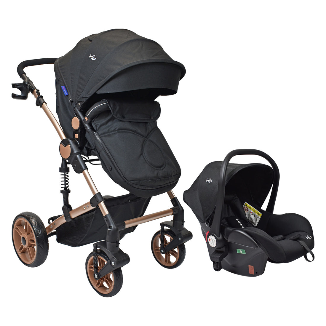 Coche Bebe Travel system Gadi Happy Baby Negro