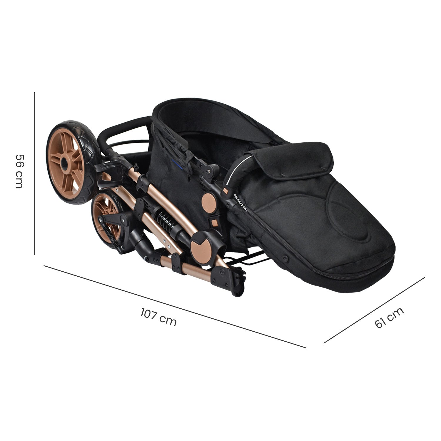 Coche Bebe Moises Gadi Happy Baby Negro