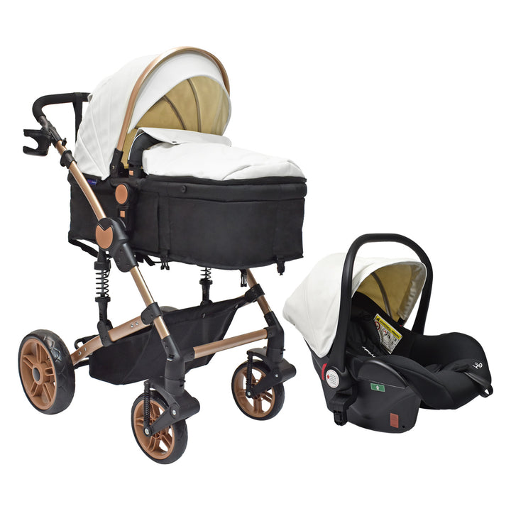 Coche Bebe Travel system Gadi Happy Baby Blanco