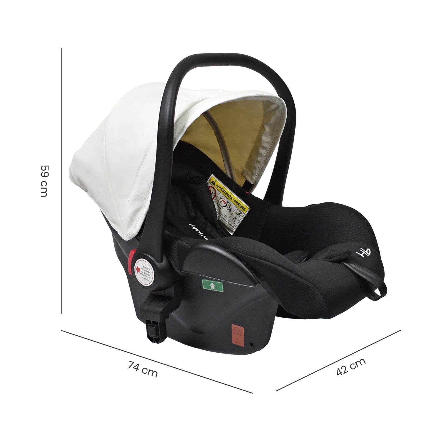 Coche Bebe Travel system Gadi Happy Baby Blanco