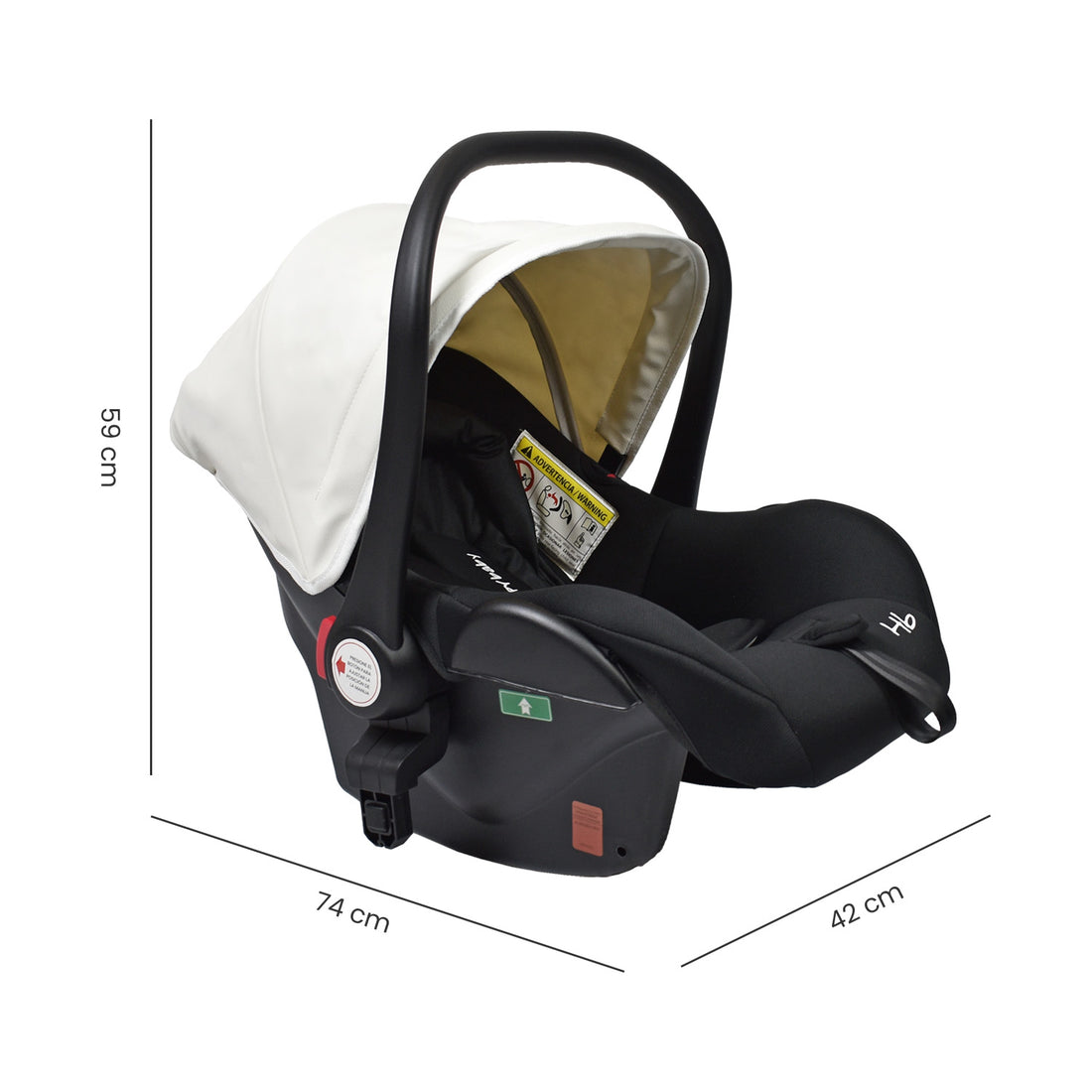 Coche Bebe Travel system Gadi Happy Baby Blanco