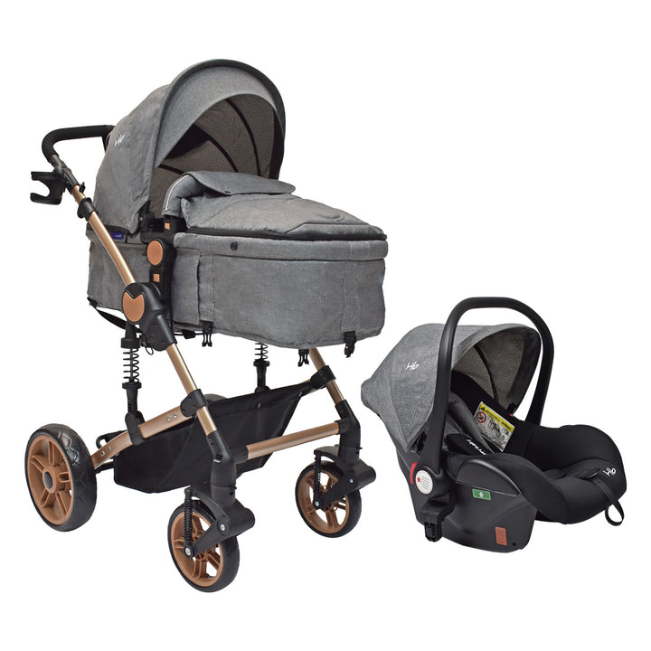 Coche Bebe Travel system Gadi Happy Baby Gris