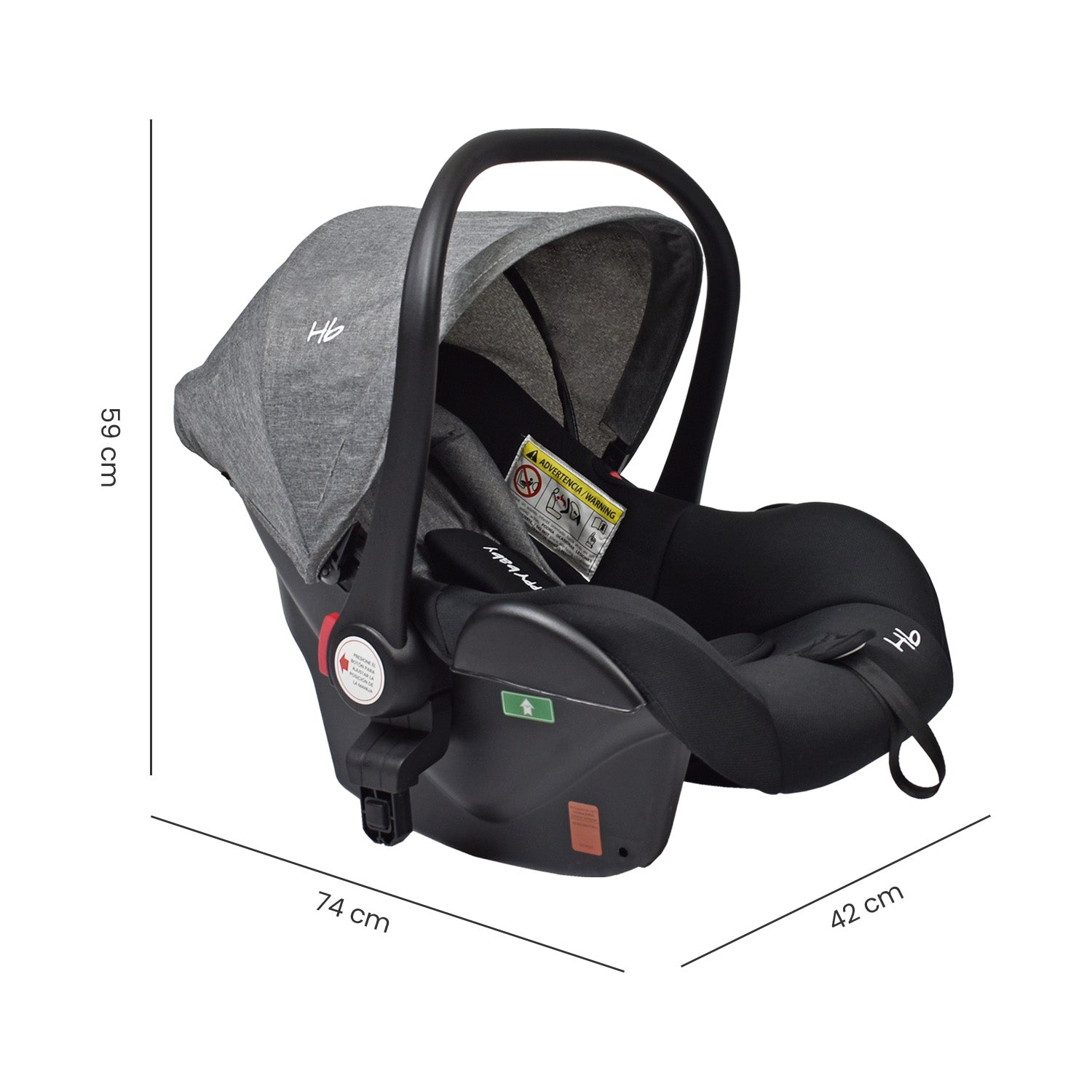Coche Bebe Travel system Gadi Happy Baby Gris