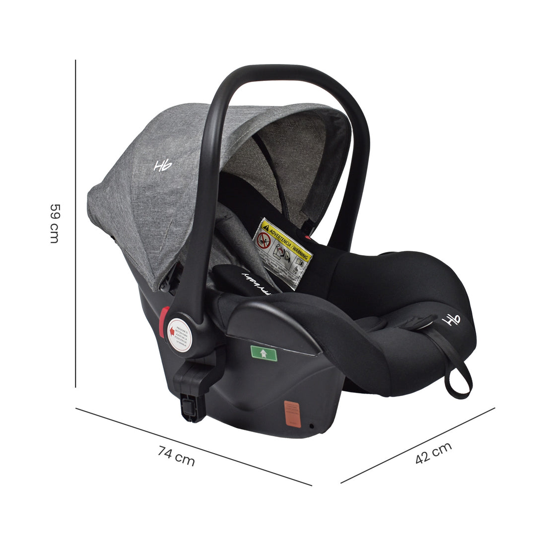 Coche Bebe Travel system Gadi Happy Baby Gris
