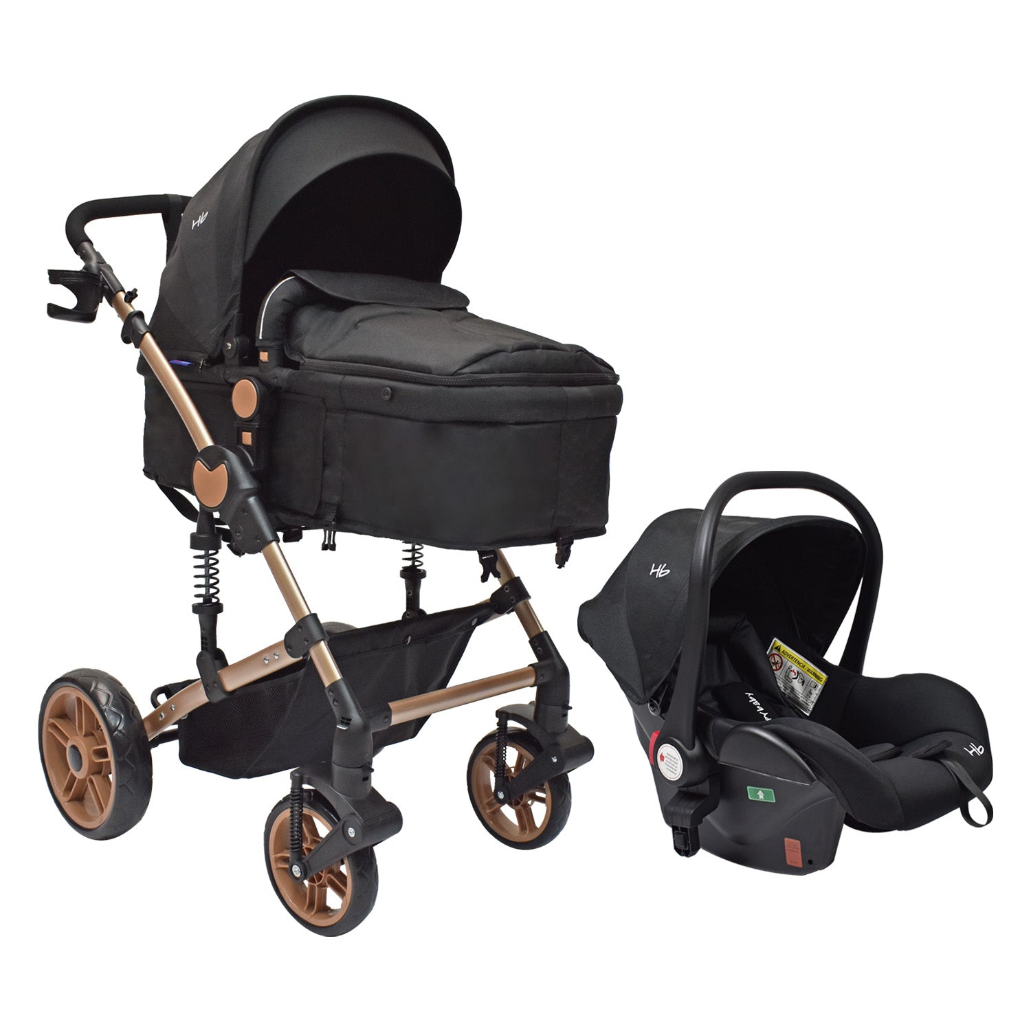 Coche Bebe Travel system Gadi Happy Baby Negro