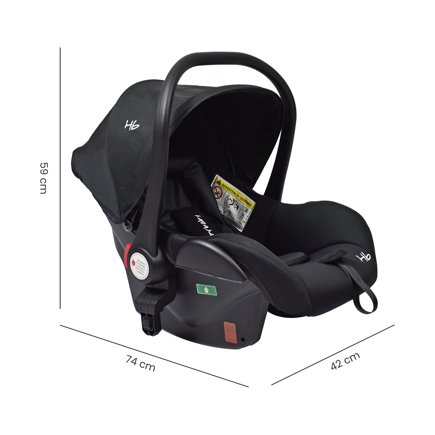 Coche Bebe Travel system Gadi Happy Baby Negro