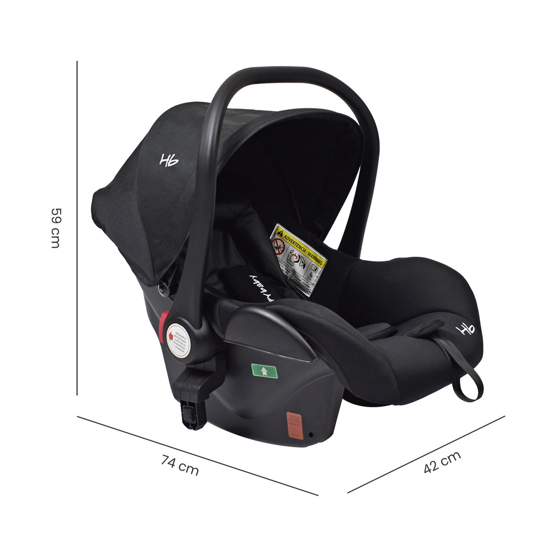 Coche Bebe Travel system Gadi Happy Baby Negro