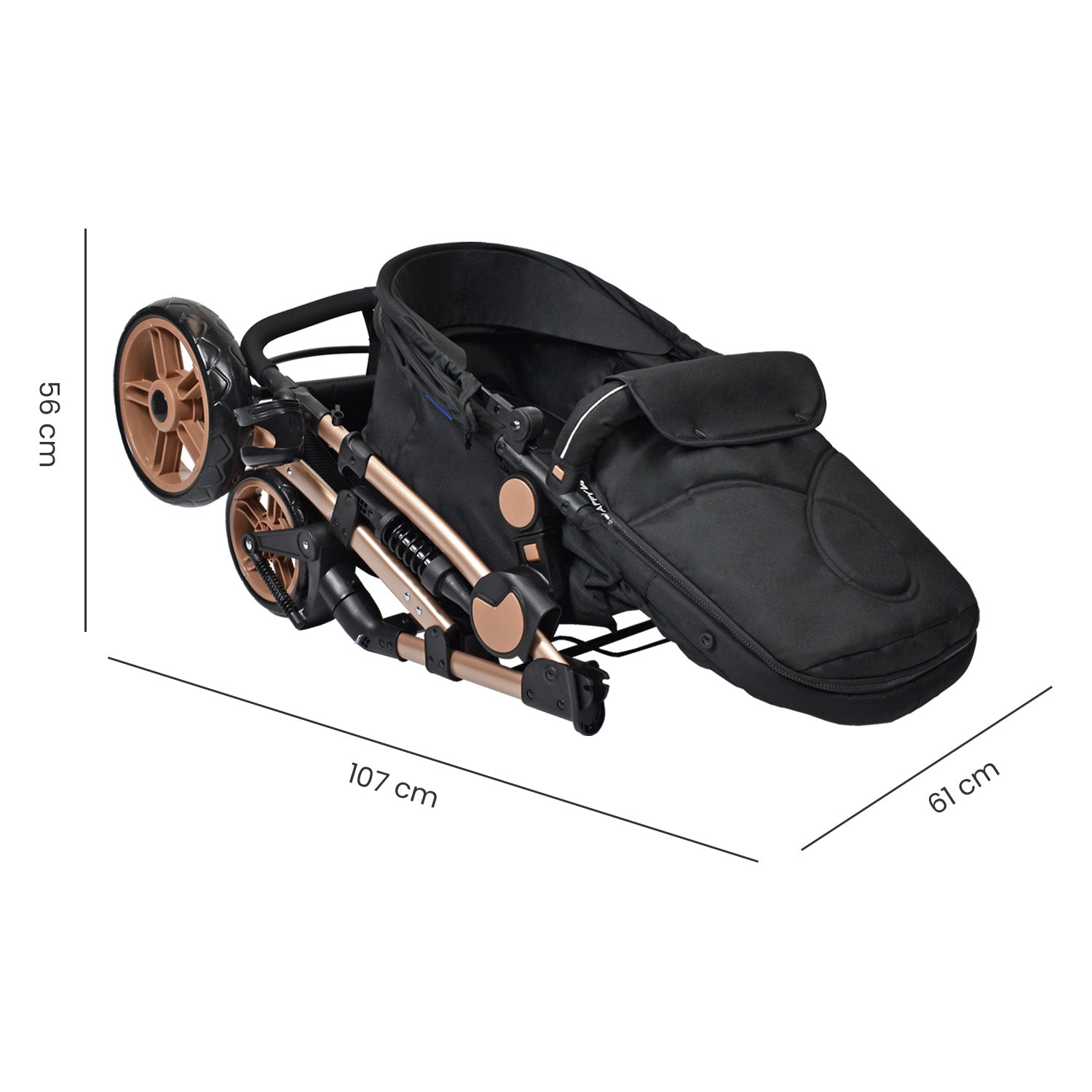 Coche Bebe Travel system Gadi Happy Baby Negro