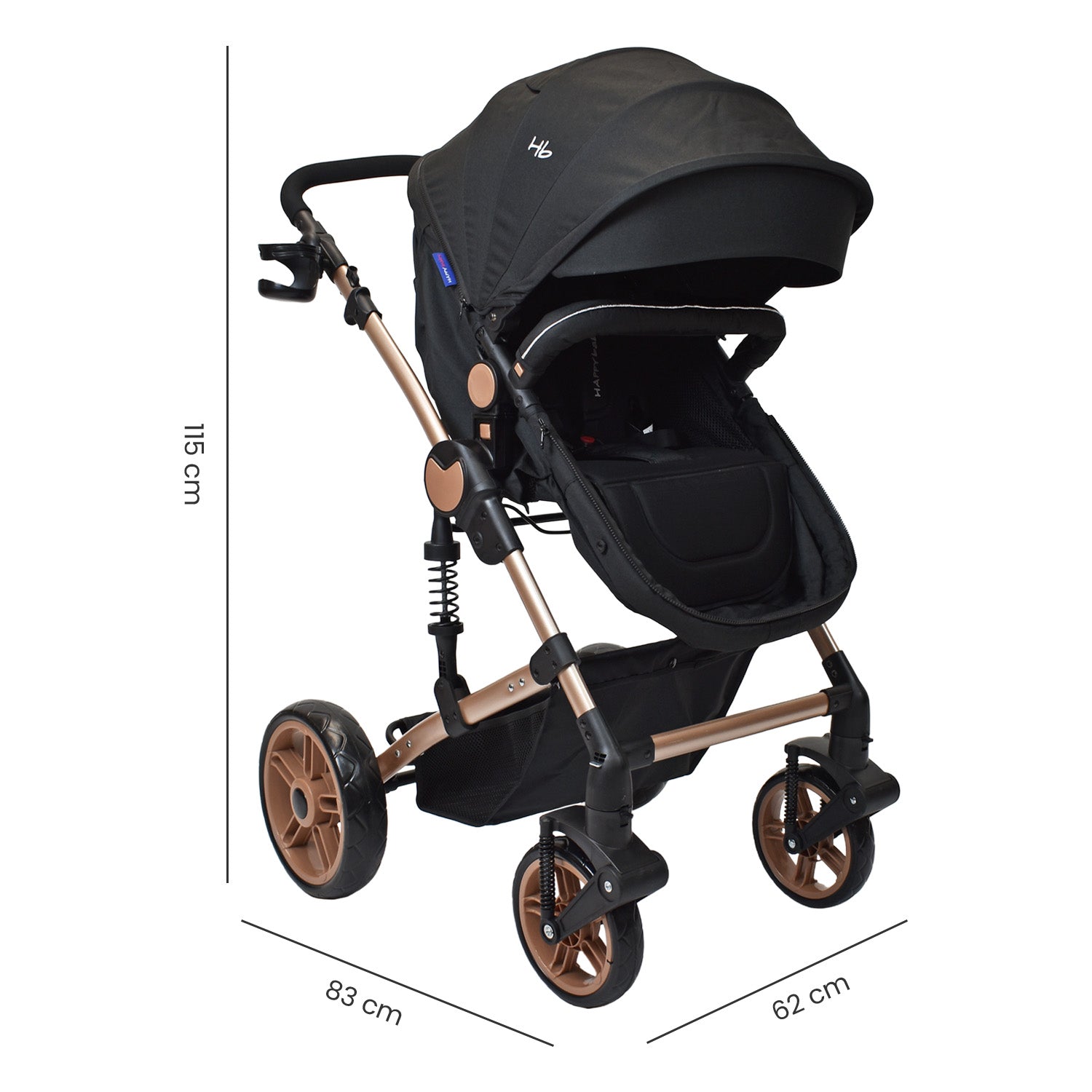 Coche Bebe Travel system Gadi Happy Baby Negro