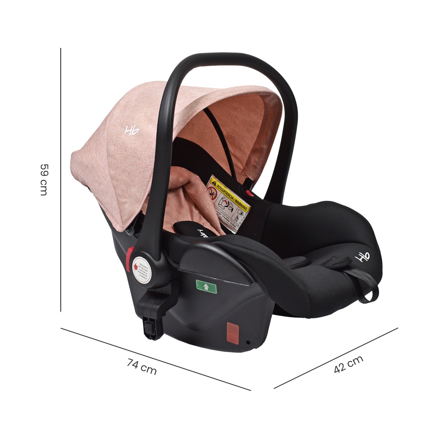 Coche Bebe Travel system Gadi Happy Baby Rosa