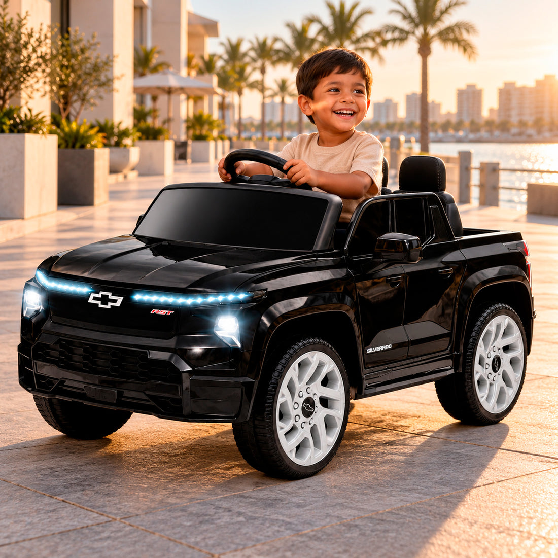 Carro Electrico Niño Niña Montable Chevrolet HB1188 Negro 12V