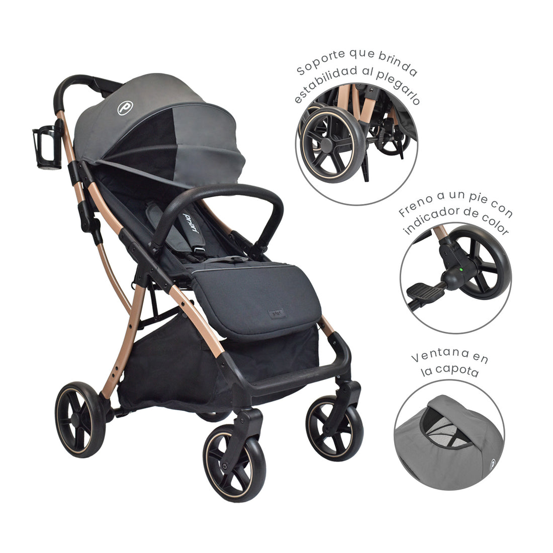 Coche Para Bebe Nova Gris Priori
